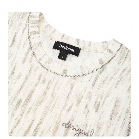 Embroidered Textured Stretch T-Shirt