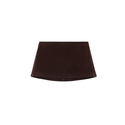 Faux Suede Mini Skirt