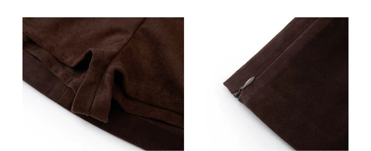 Faux Suede Mini Skirt
