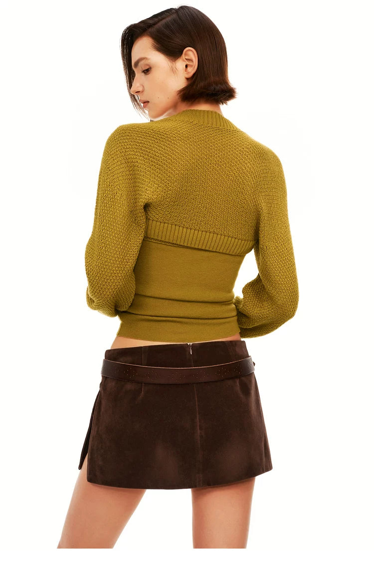 Faux Suede Mini Skirt