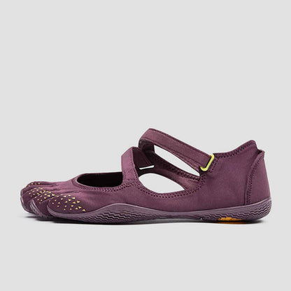 Fig purple FiveFingers V-Soul shoe, side view showing crossing straps