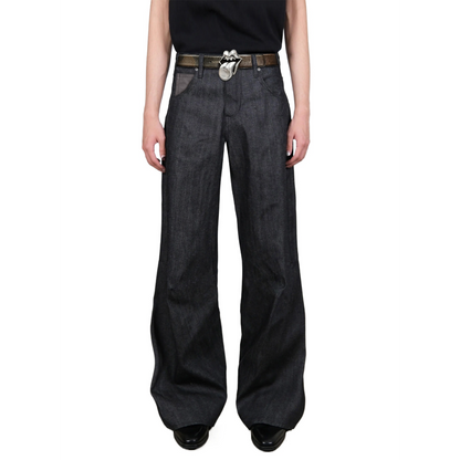 Flared Denim Pants