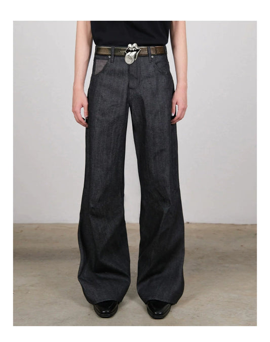 Flared Denim Pants