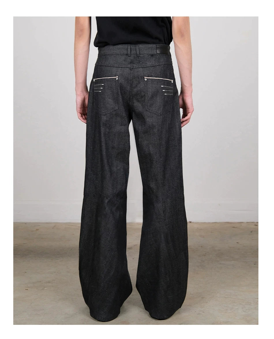 Flared Denim Pants