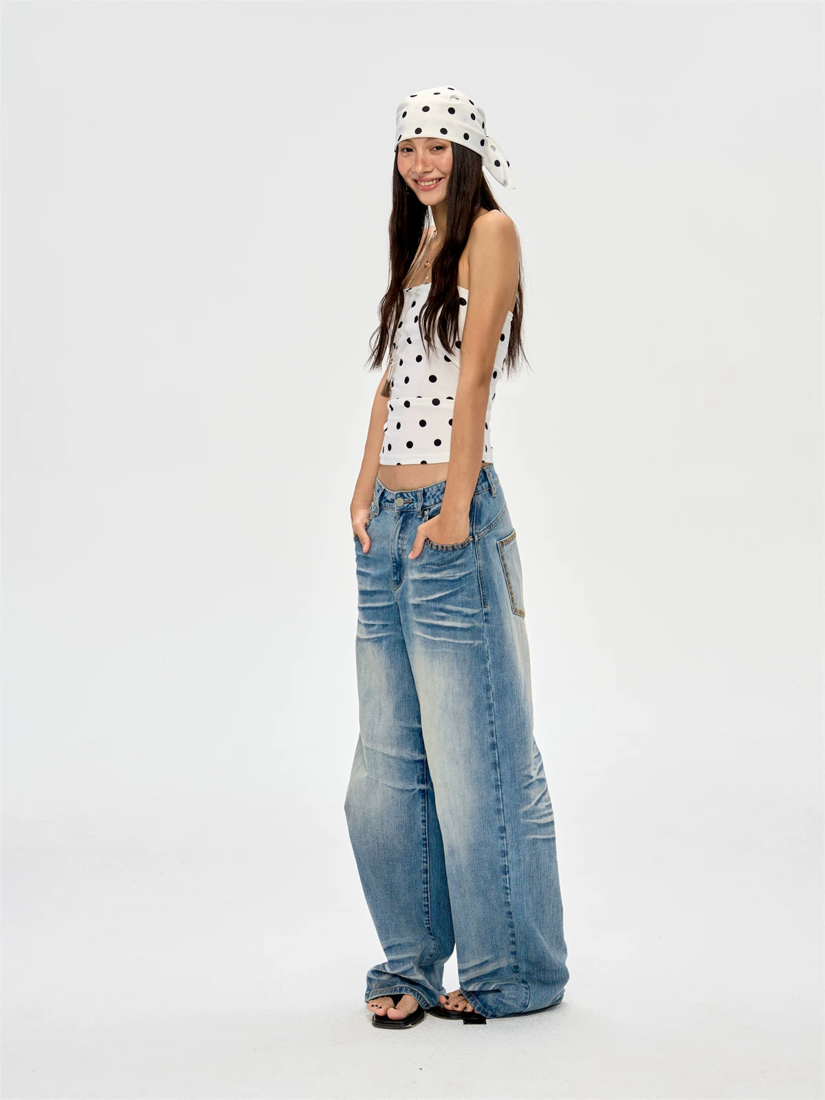 Front Print Strapless Top