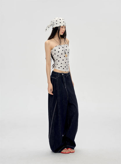 Front Print Strapless Top