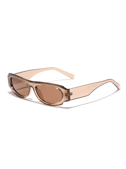 Cool Brown Futuristic Square Sunglasses