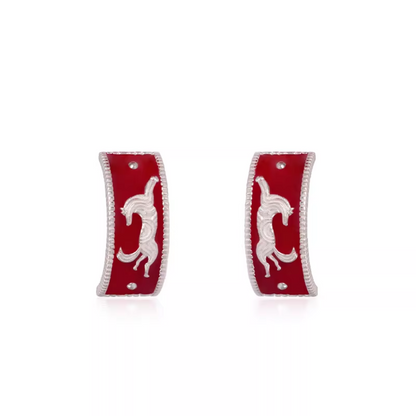 Galloping Horse Enamel Ring