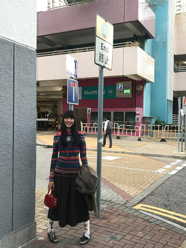 Color-Block Striped Knit Sweater