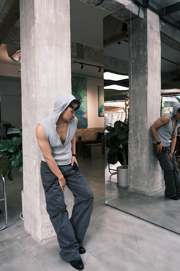 Wide-Leg Utility Cargo Pants