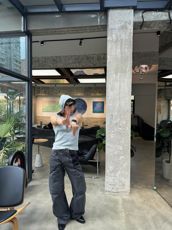 Wide-Leg Utility Cargo Pants