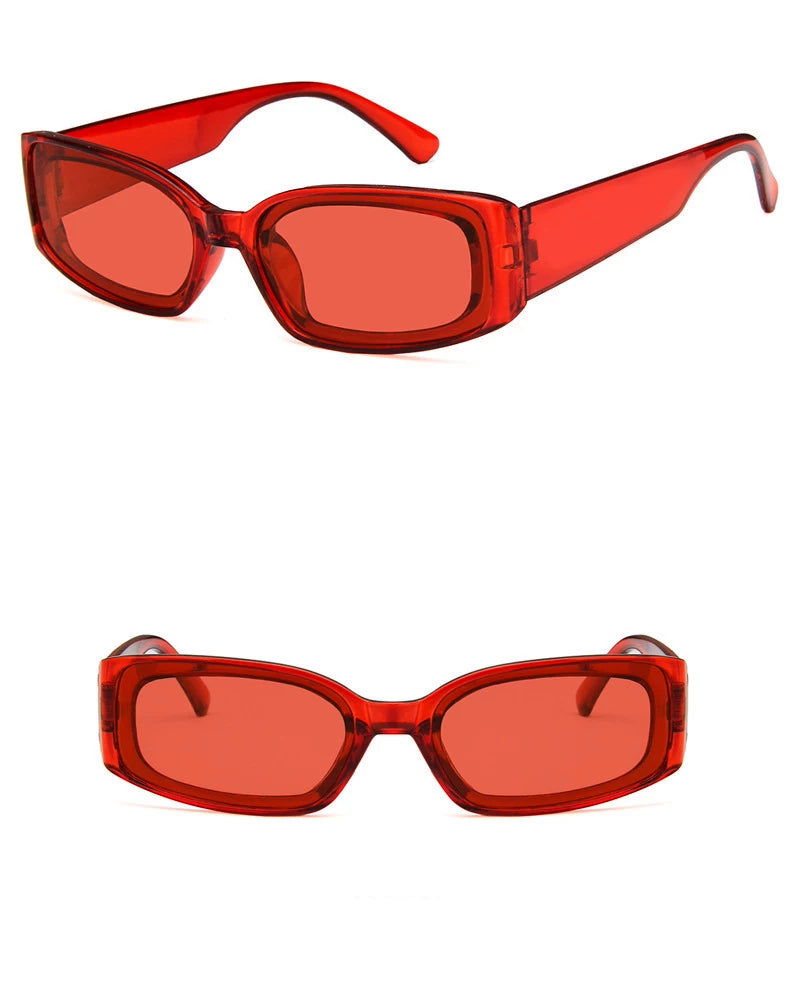 Red Jelly Square Sunglasses