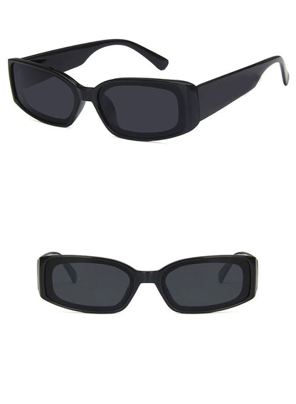 Glossy Black Jelly Square Sunglasses