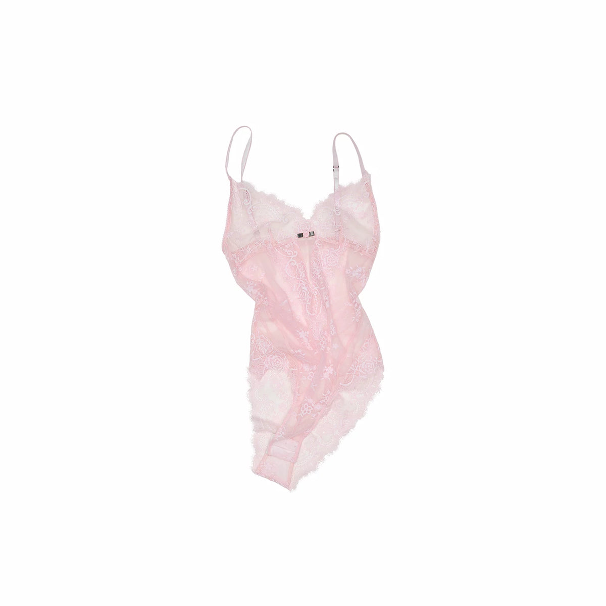 Lace Mesh Patchwork Camisole Bodysuit