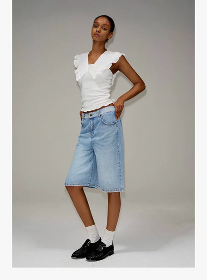 Layered Ruffle V-Neck Top