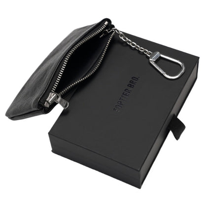 Leather Card Holder With Detachable Keychain