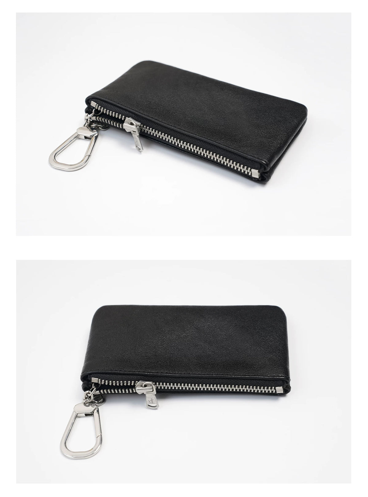 Leather Card Holder With Detachable Keychain