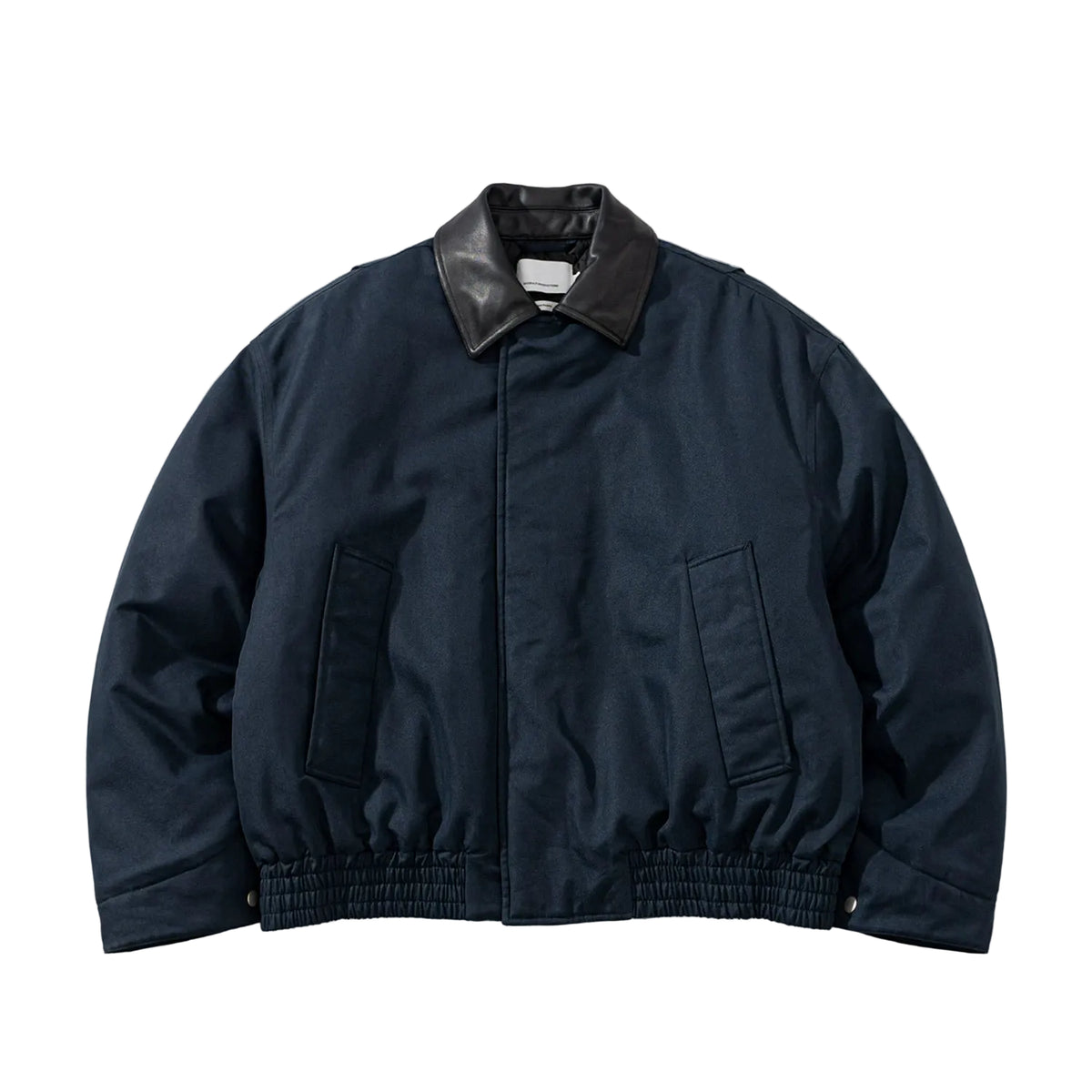 Leather-Collar Primaloft Harrington Jacket