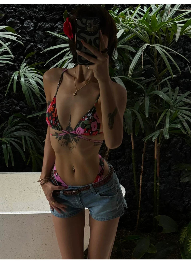 Low Rise Retro Denim Shorts