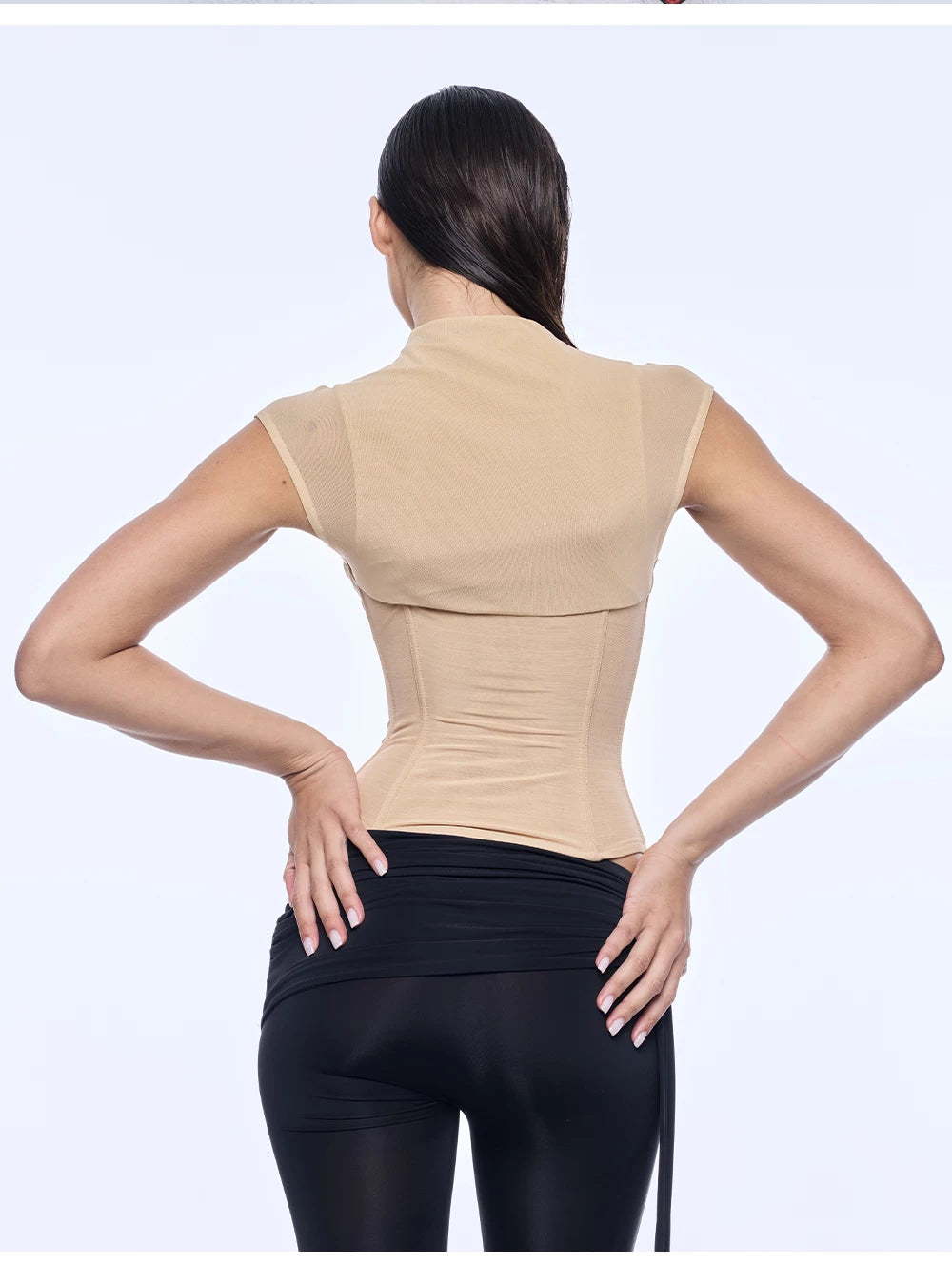 Mesh Corset Boning Top