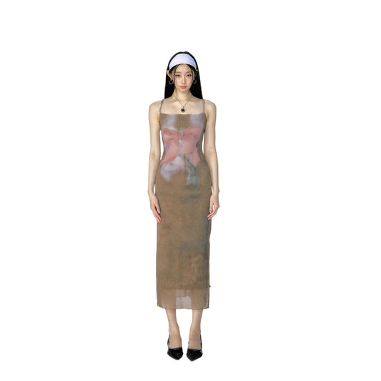 Mesh Print Dress
