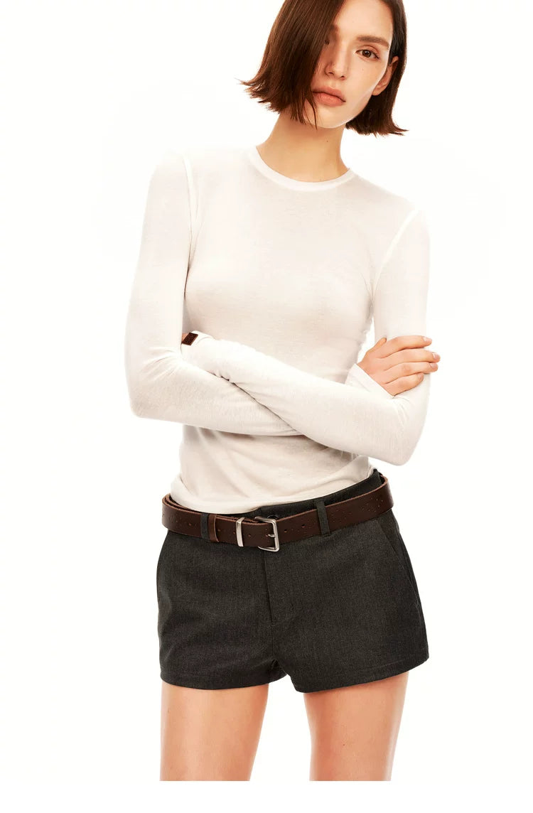 Mid-Rise Dress Shorts