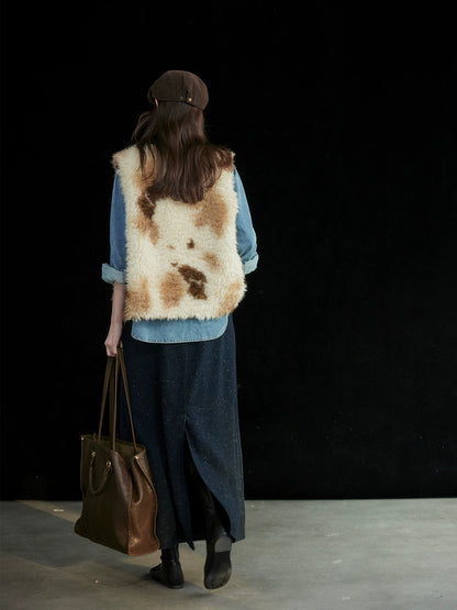 MOOFEEL Bouclé Fleece Vest