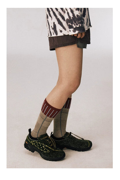 Moss Green Lace-Up Sneakers