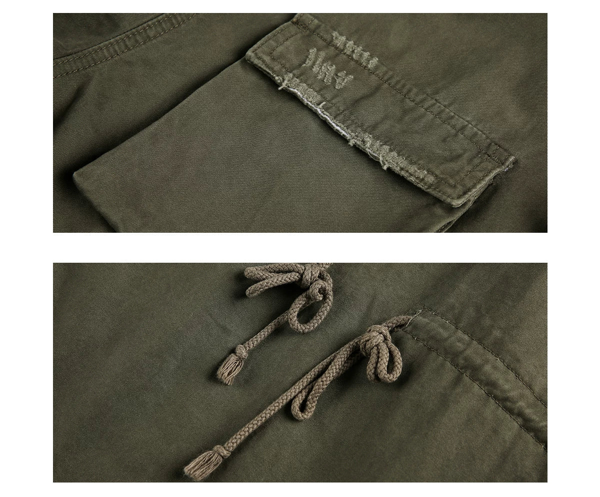 Multi-Pocket Stand Collar Zip Jacket