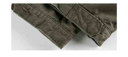 Multi-Pocket Stand Collar Zip Jacket