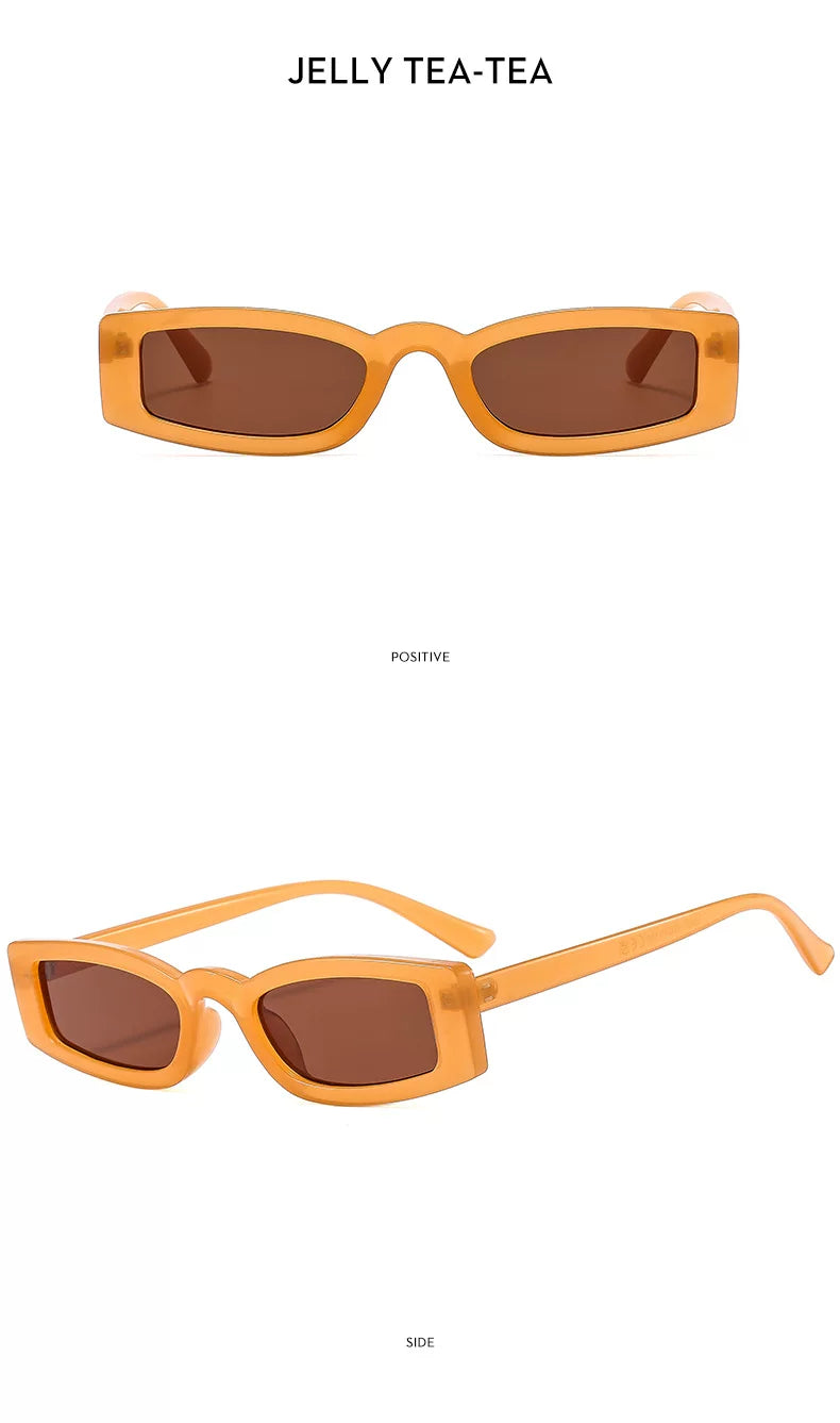 Schmale rechteckige Sonnenbrille — Farben: durchscheinend