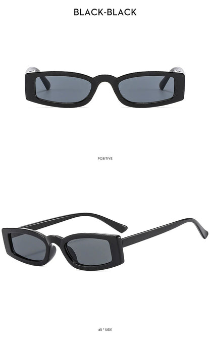 Schmale rechteckige Sonnenbrille — Farben: schwarz