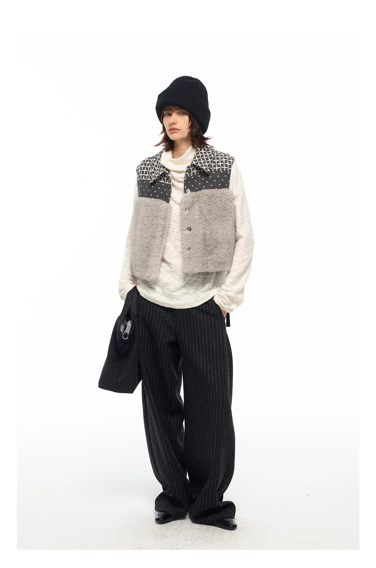 Patchwork Faux Fur Vest