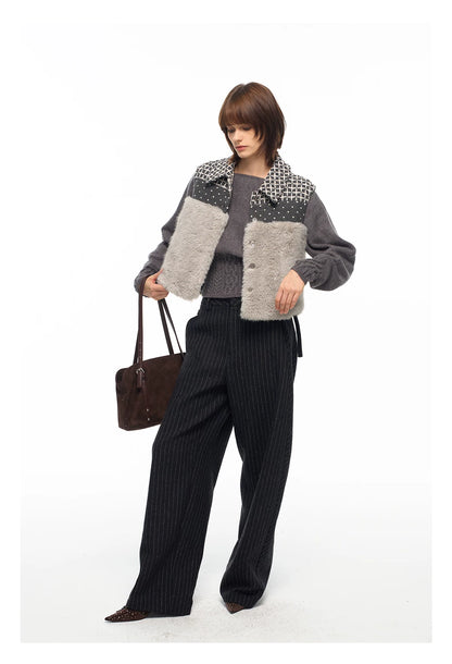 Patchwork Faux Fur Vest