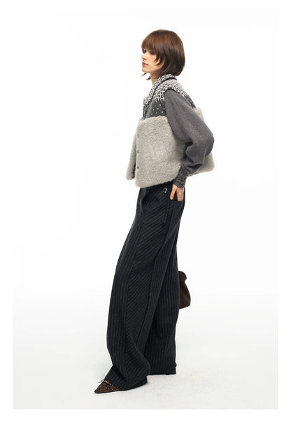 Patchwork Faux Fur Vest