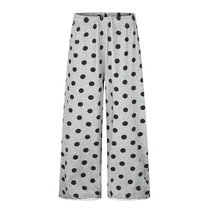 Polka Dot Relaxed Wide-Leg Pants