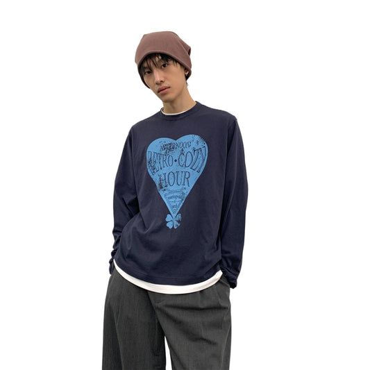 Printed Couple Matching Long Sleeve T-Shirt