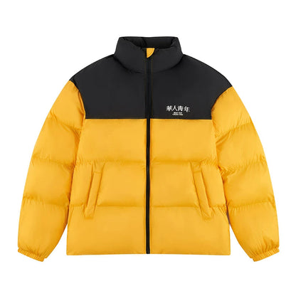Colorblock Stand-Collar Padded Jacket - view 11