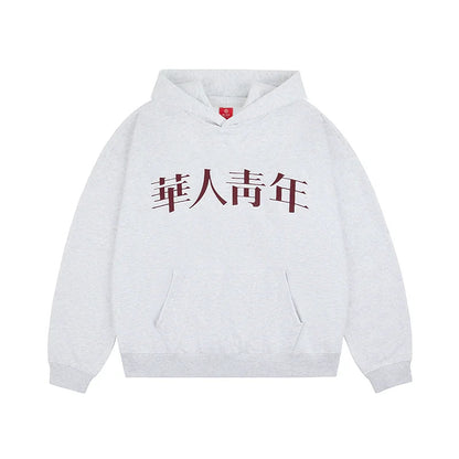 Embroidered Relaxed Pullover Hoodie