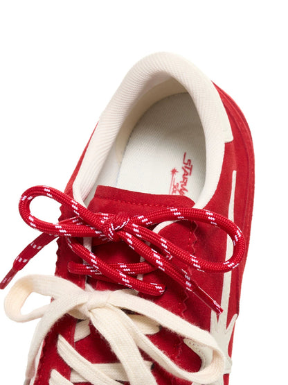 Red Retro Thin-Sole Training Sneakers