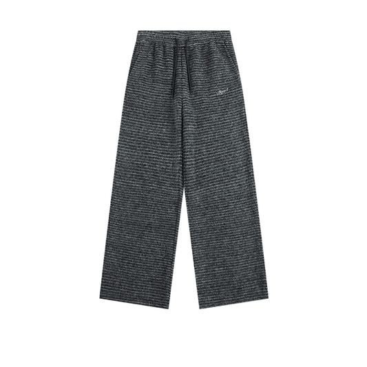 Men's women's gray sweatpants - retro wide leg high waist athletic joggers casual