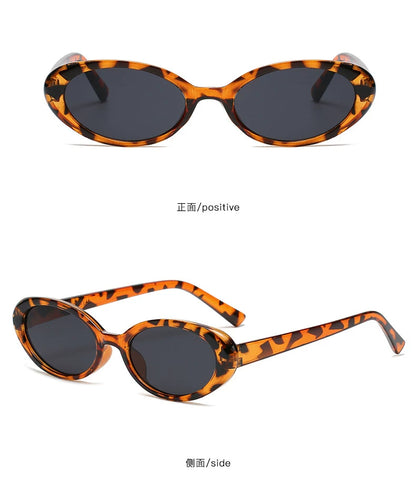 Cardamom Retro Small-Oval Sunglasses