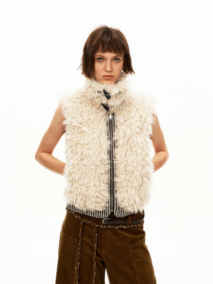 Reversible Check Fleece Vest