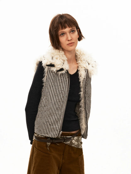 Reversible Check Fleece Vest