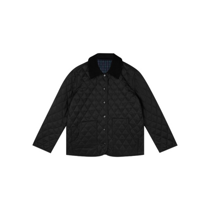 Reversible Diamond Plaid Cotton Coat