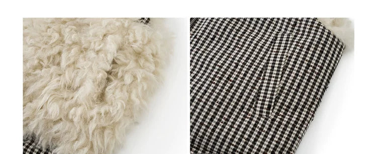 Reversible Plaid Horn Button Vest