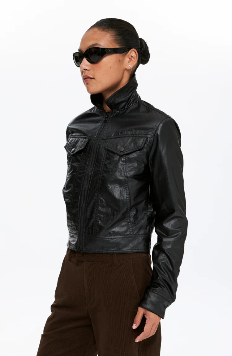Reversible Waxed Vegan Leather Corduroy Jacket