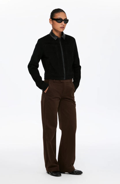 Reversible Waxed Vegan Leather Corduroy Jacket