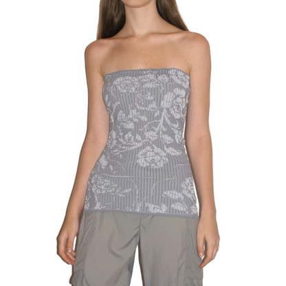 Rose Print Wrap Wool Vest