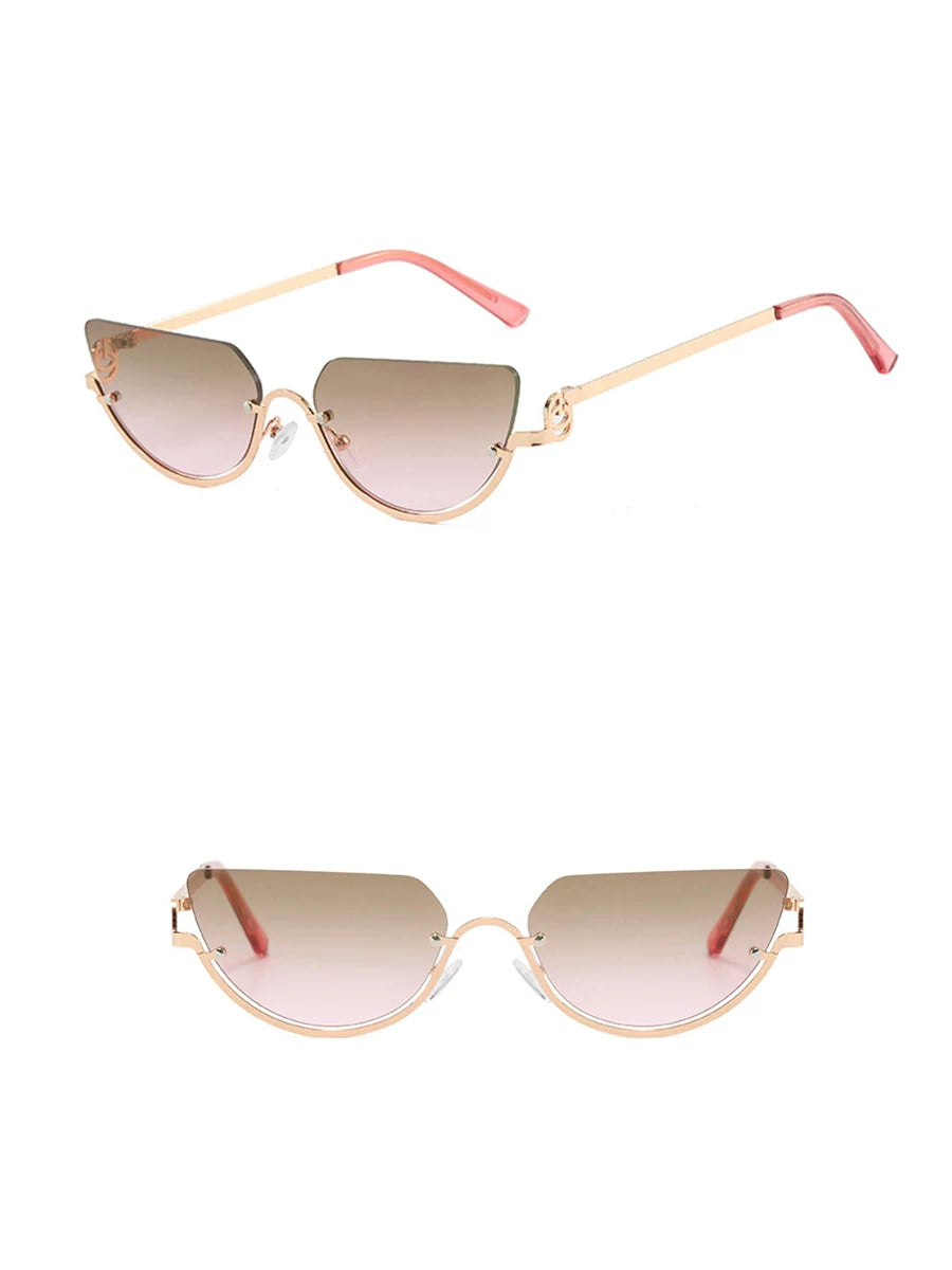 Gradient Rounded Aviator Sunglasses